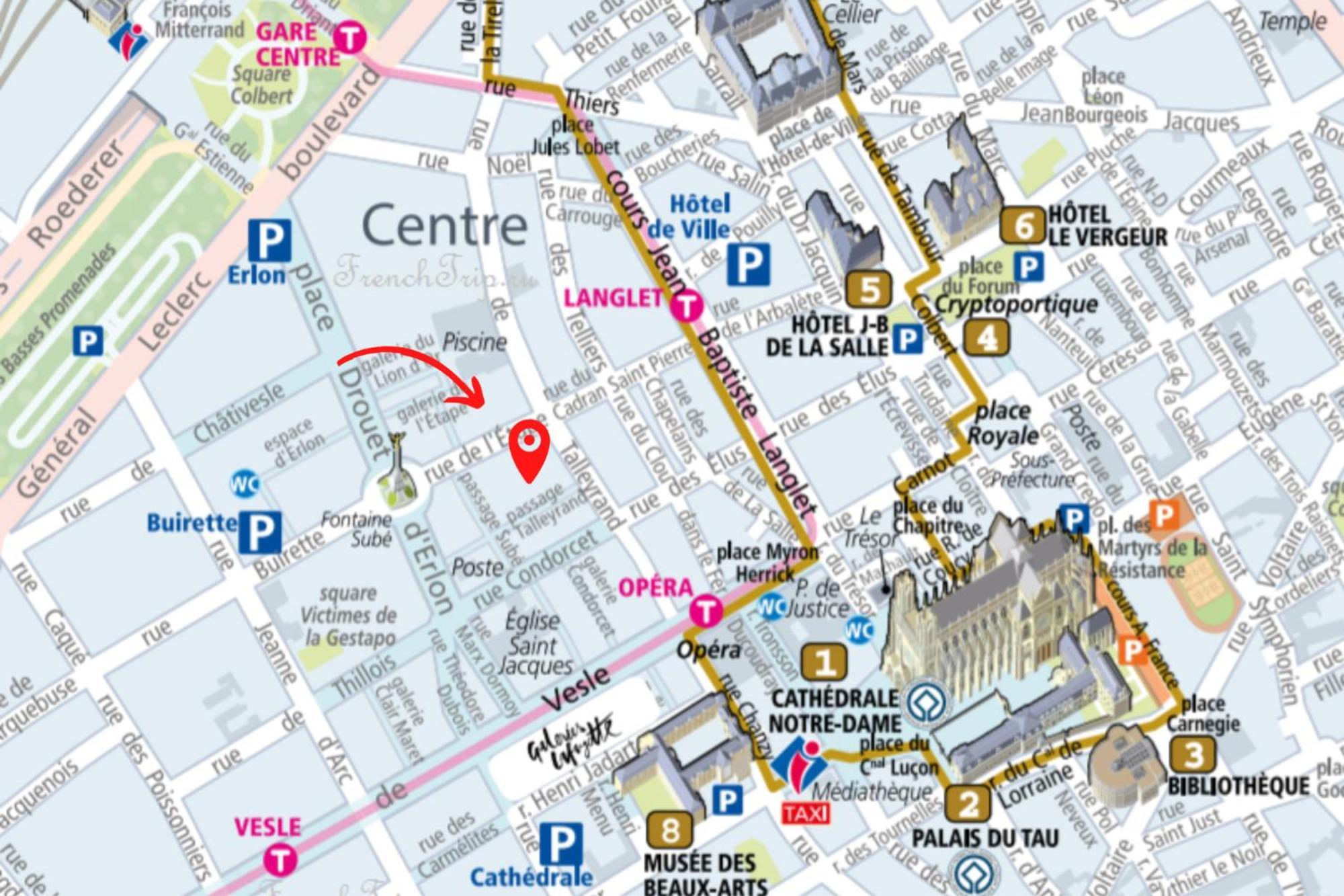 Passage Secret - Ideal Pro, Couples, Familles & Amis - Le Calme En Hypercentre - Wifi Haut Debit - Netflix - Machine A Laver - Gare, Cathedrale, Commerces, Restaurants & Transports En Commun A Moins De 10 Minutes A Pied Reims Zewnętrze zdjęcie