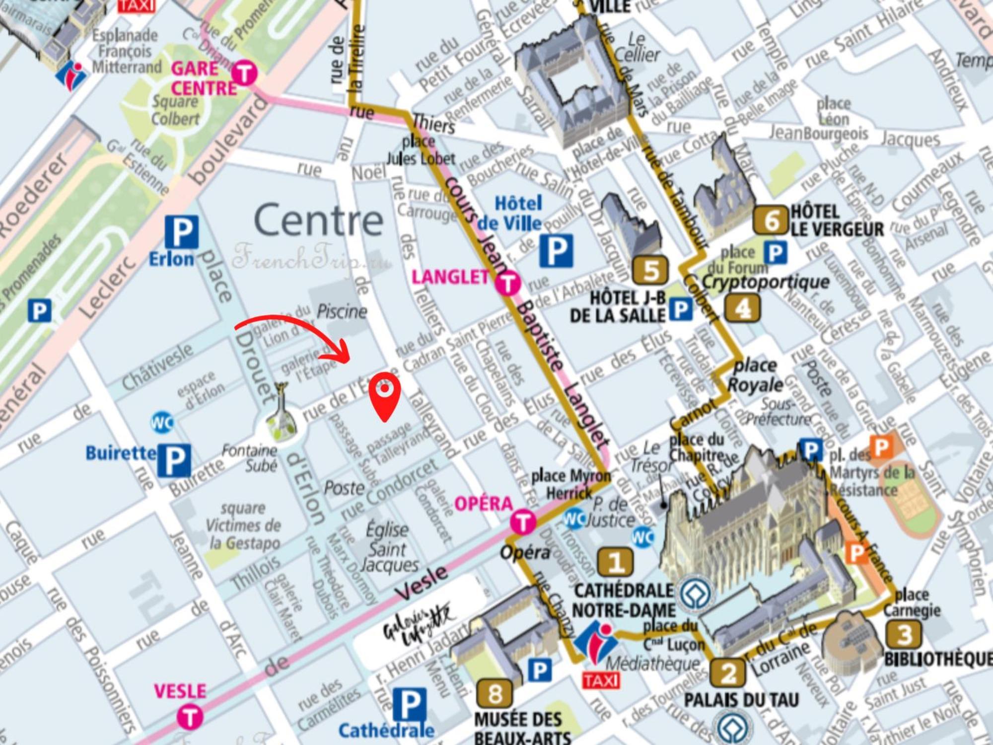 Passage Secret - Ideal Pro, Couples, Familles & Amis - Le Calme En Hypercentre - Wifi Haut Debit - Netflix - Machine A Laver - Gare, Cathedrale, Commerces, Restaurants & Transports En Commun A Moins De 10 Minutes A Pied Reims Zewnętrze zdjęcie
